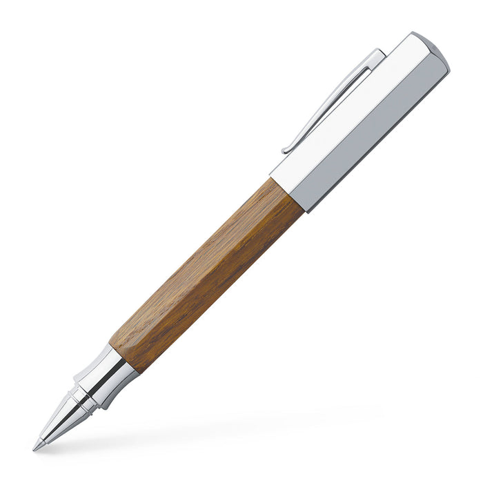 Faber-Castell Ondoro rollerball pen - smoked oak wood