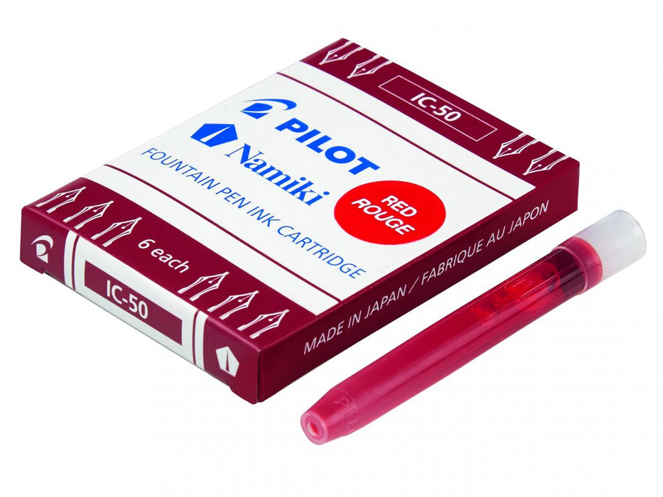 Pilot IC-50 - Set of 6 Cartridges - Red