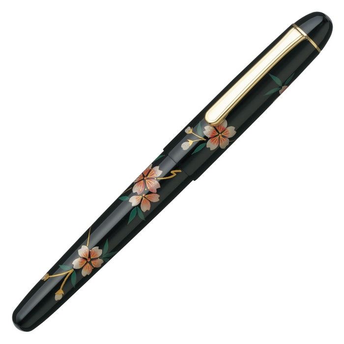 Platinum Kaga' Hira Maki-e Sakura Fountain Pen